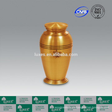 LUXES flor Metal pote urnas para cremación Urnas de ceniza de Color oro